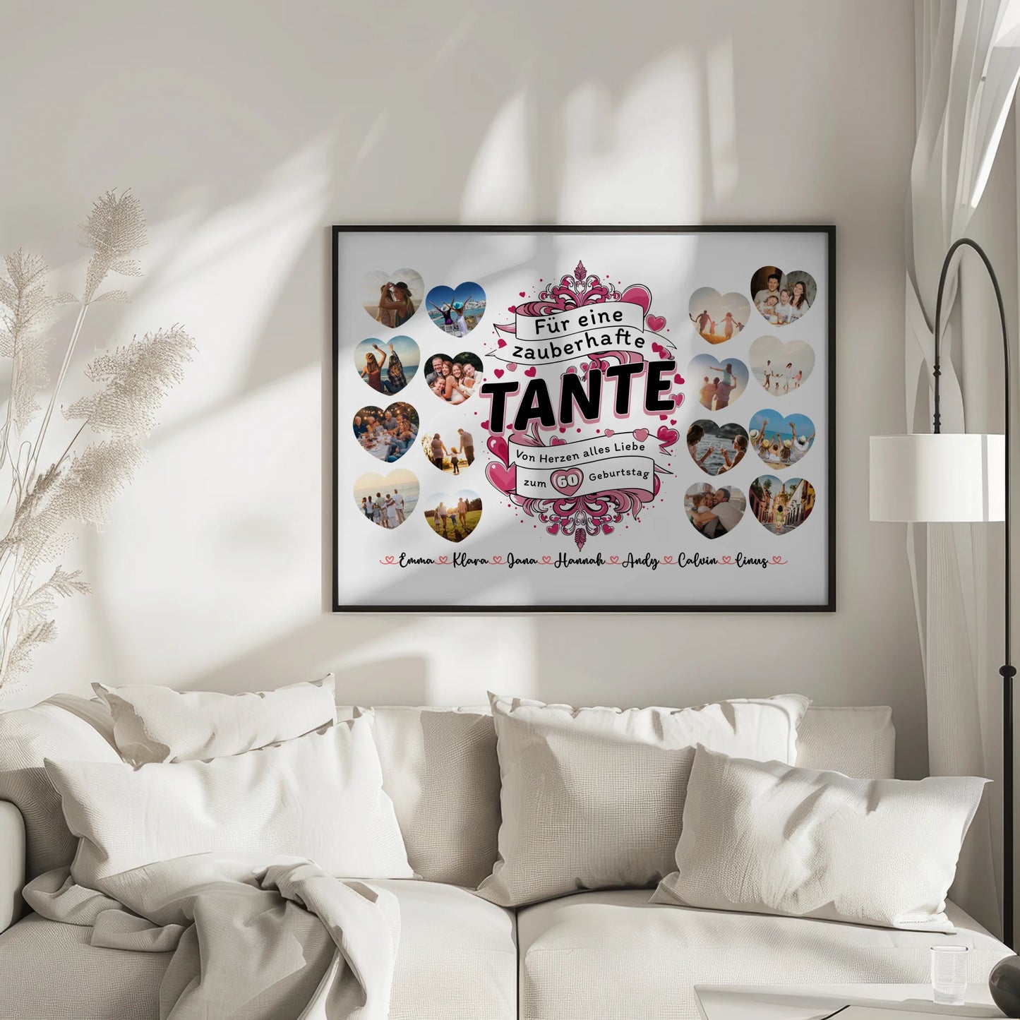 Poster als Geschenkidee Geburtstag Zauberhafte Tante Alter änderbar