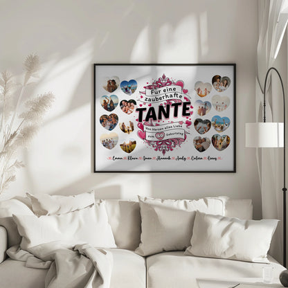 Poster als Geschenkidee Geburtstag Zauberhafte Tante Alter änderbar