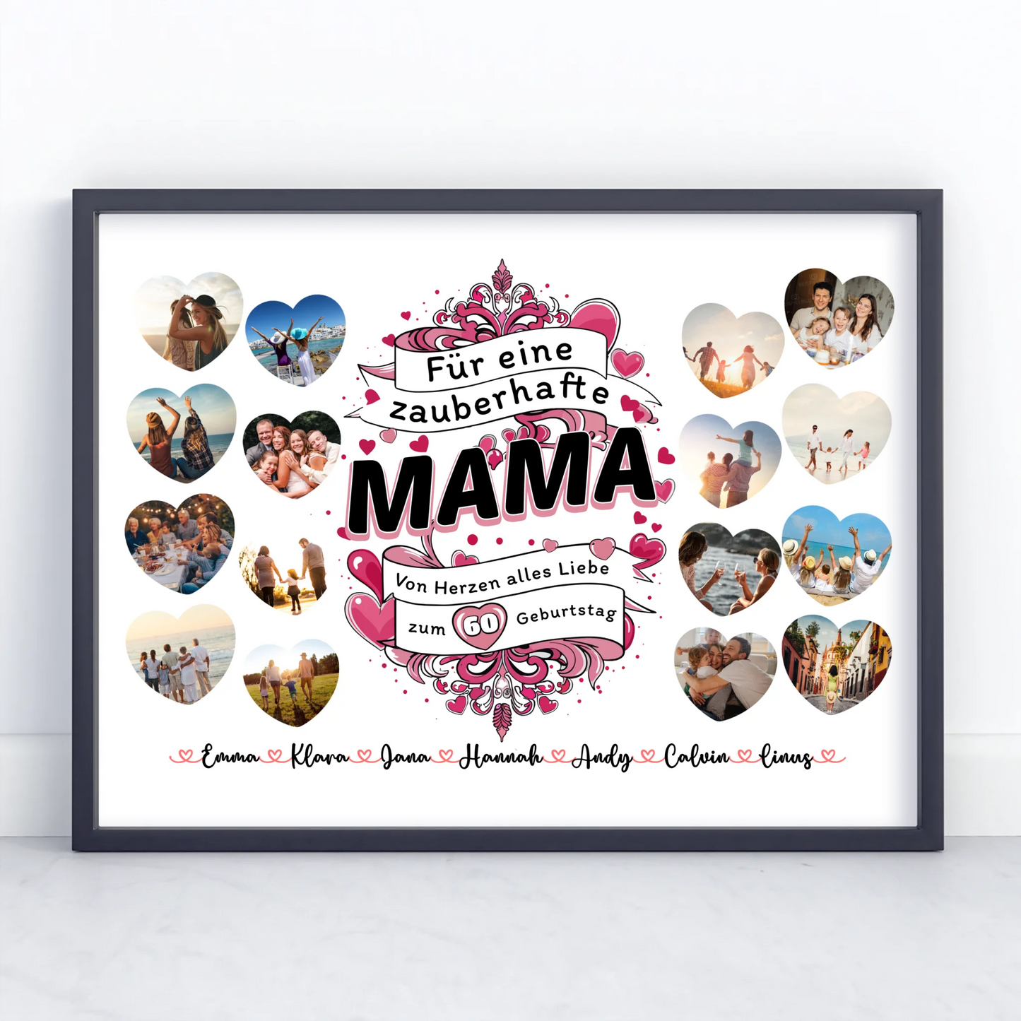 Geschenkposter individuell Geburtstag Zauberhafte Mama Alter änderbar