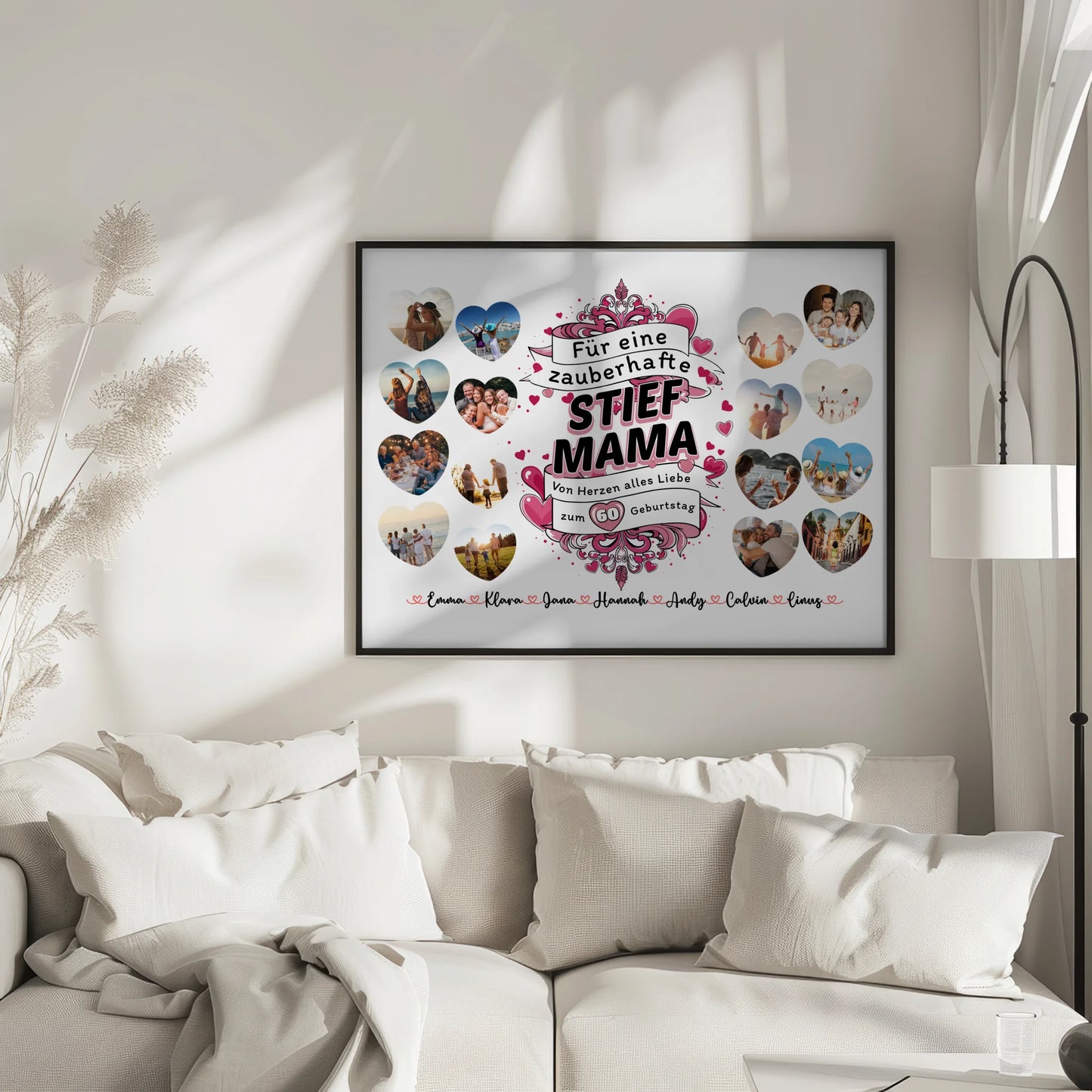 Poster personalisiert Geburtstag Zauberhafte Stiefmama Alter änderbar