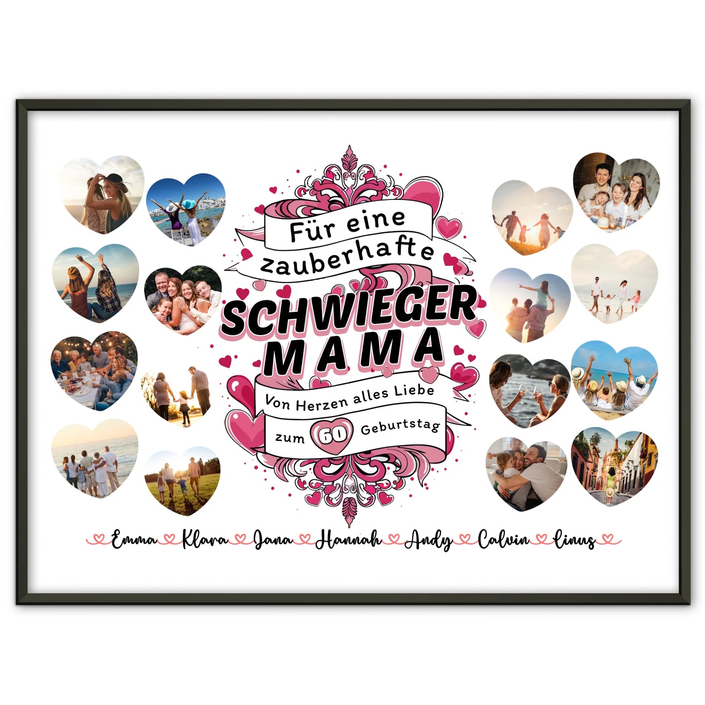 Geburtstagsposter personalisiert Geburtstag Zauberhafte Schwiegermama mit Alter