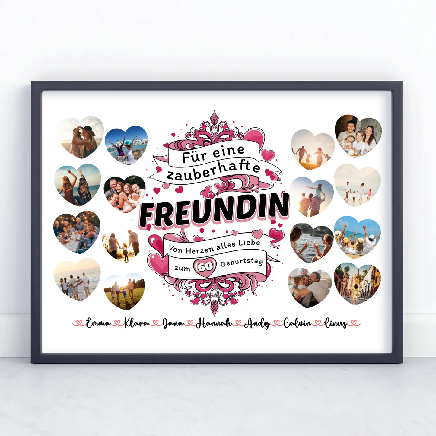 Poster Geschenk Geburtstag Zauberhafte Freundin Alter änderbar