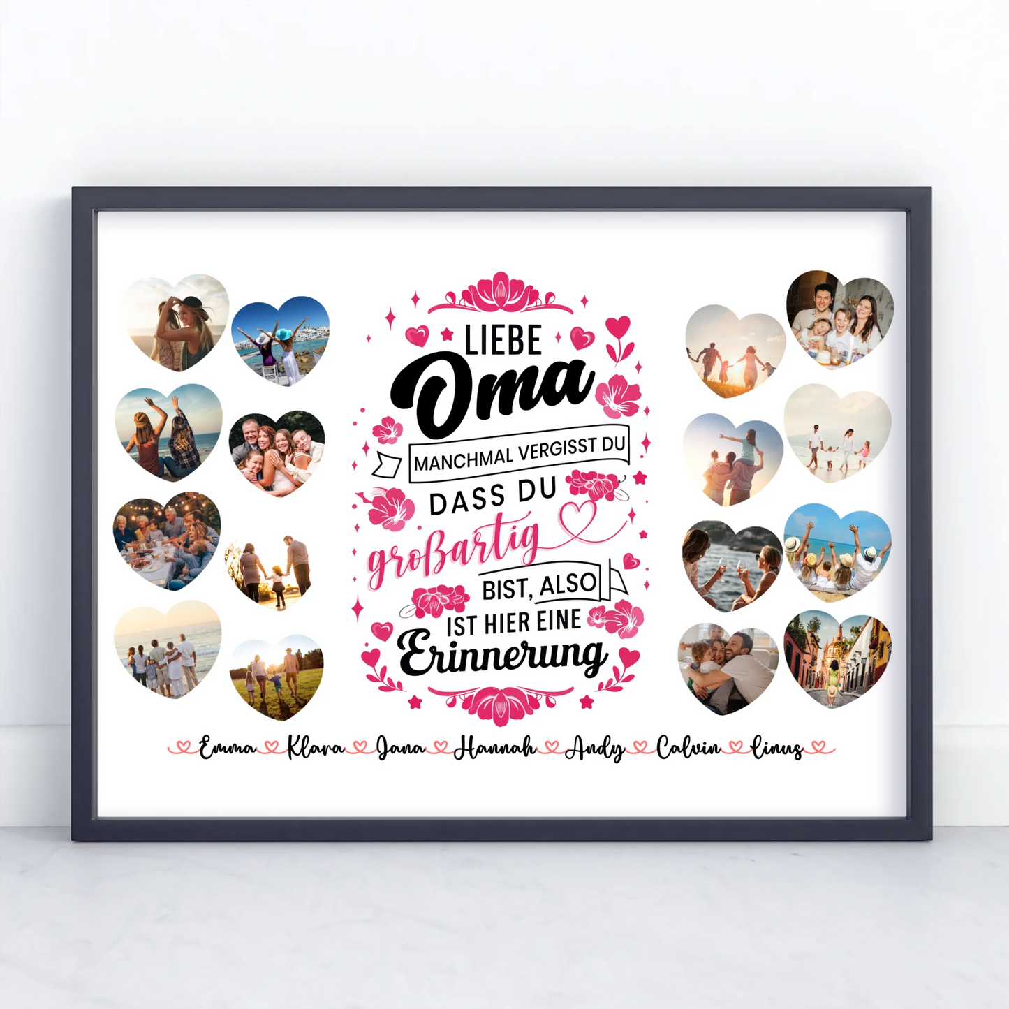 Personalisiertes Poster Keine Sorge Oma Geburtstag zur Erinnerung