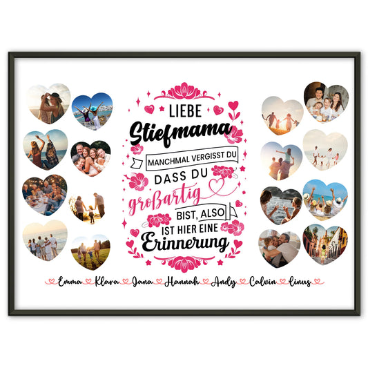 Eigenes Design Poster Keine Sorge Stiefmama Geburtstag zur Erinnerung