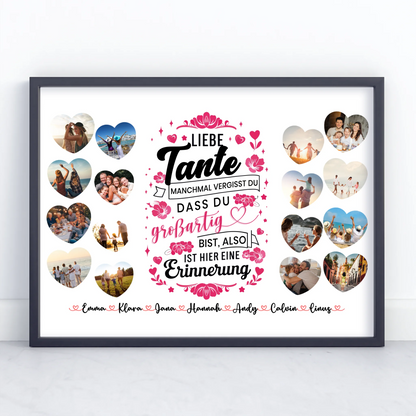 Individuelles Poster Keine Sorge Tante Geburtstag zur Erinnerung