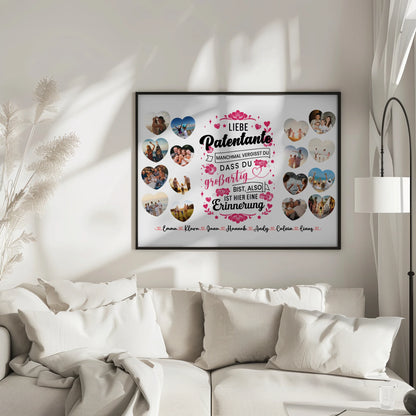 Geschenkposter individuell Keine Sorge Patentante Geburtstag zur Erinnerung