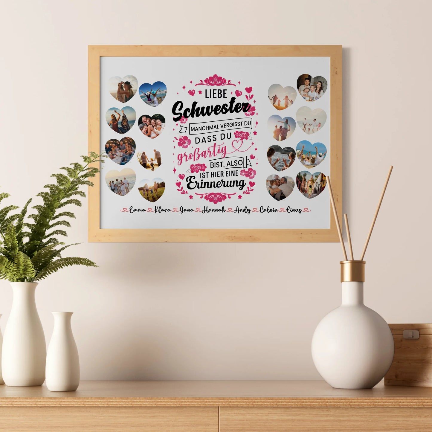 Poster Geschenk Keine Sorge Schwester Geburtstag zur Erinnerung