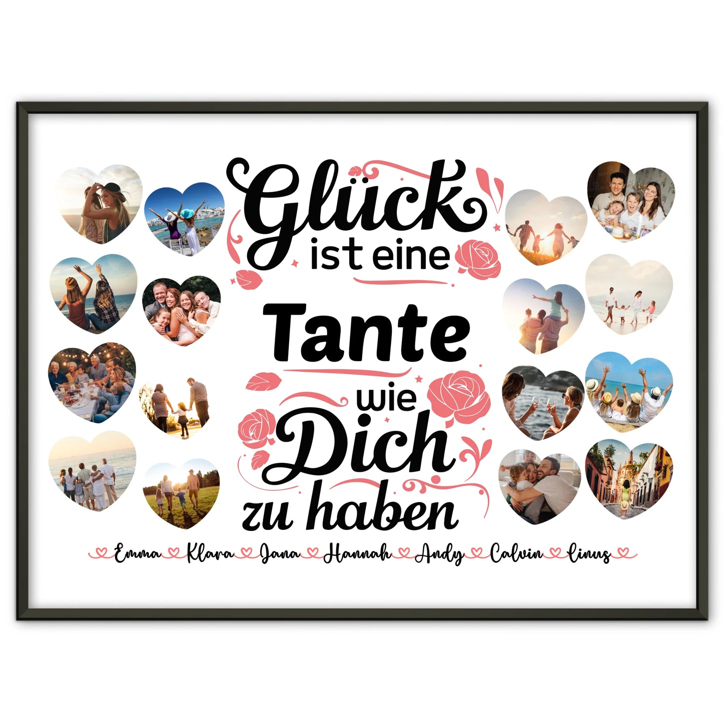 Poster personalisiert Glück ist eine Tante wie du Geburtstag