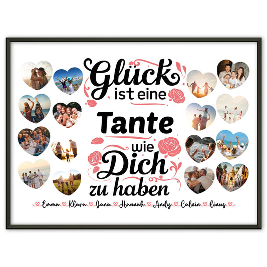 Poster personalisiert Glück ist eine Tante wie du Geburtstag