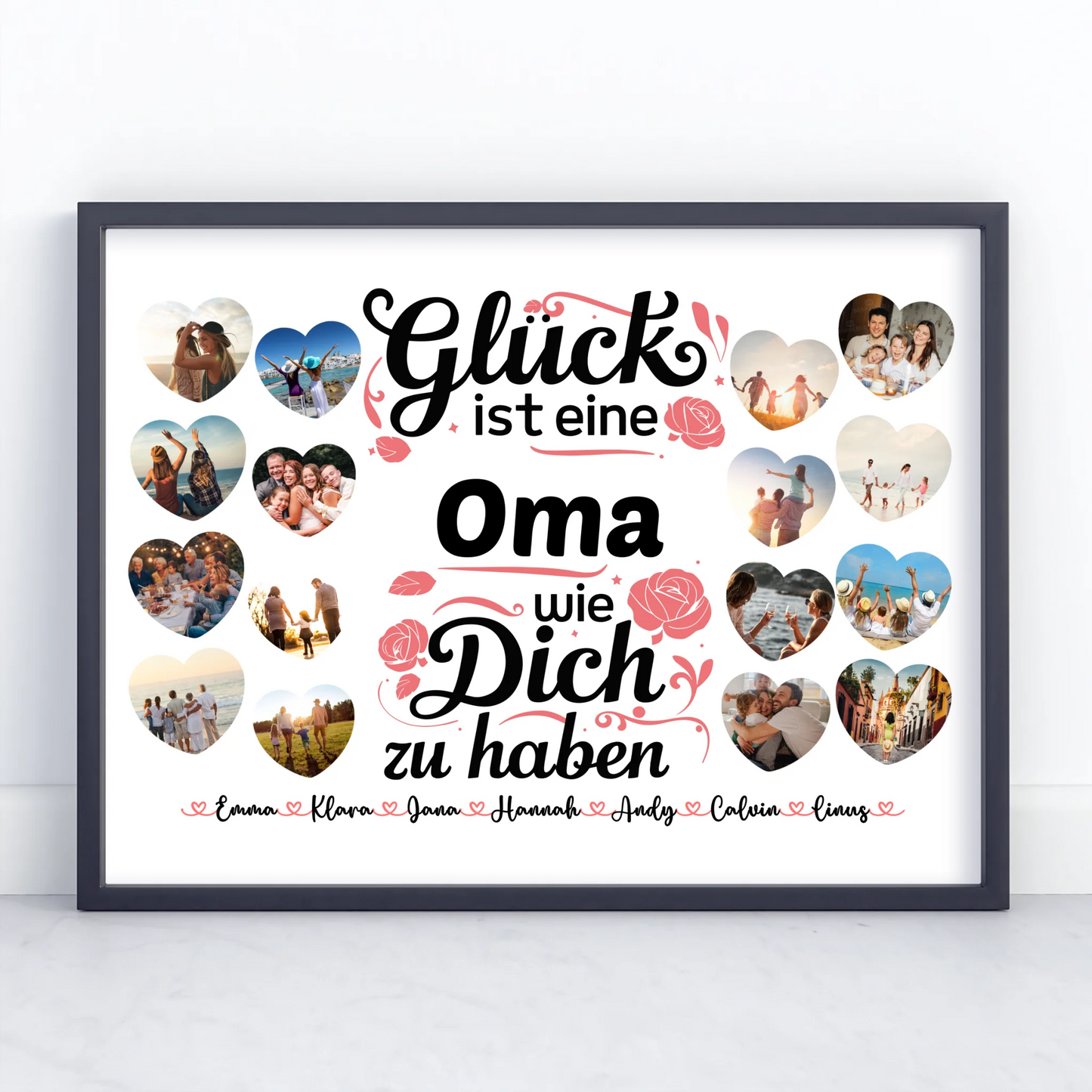 Poster Geschenk Glück ist eine Oma wie du Geburtstag