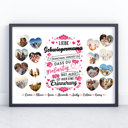 Poster als Geschenkidee Keine Sorge Schwiegermama Geburtstag zur Erinnerung