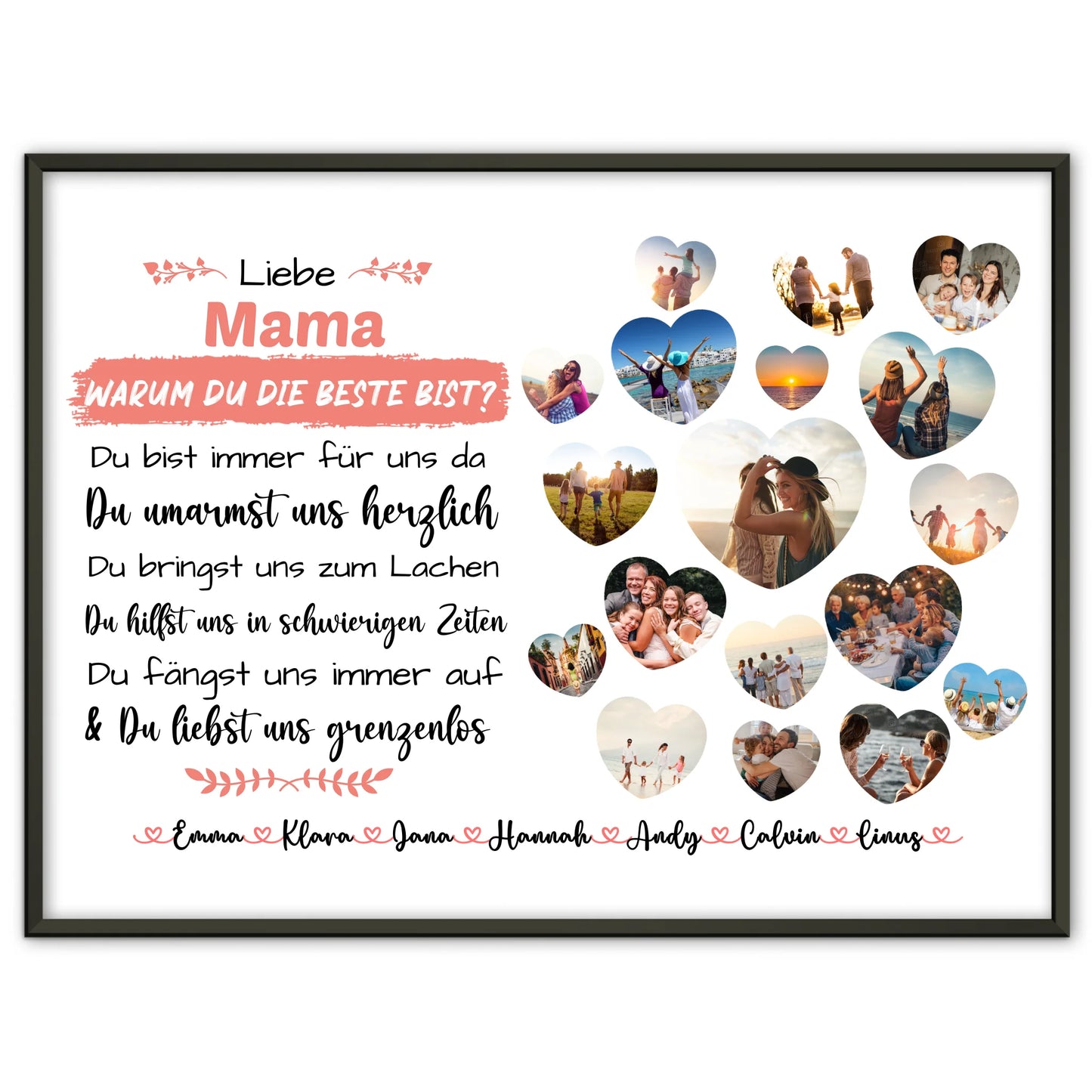 Poster Geschenk Mama Geburtstag Warum du die beste bist