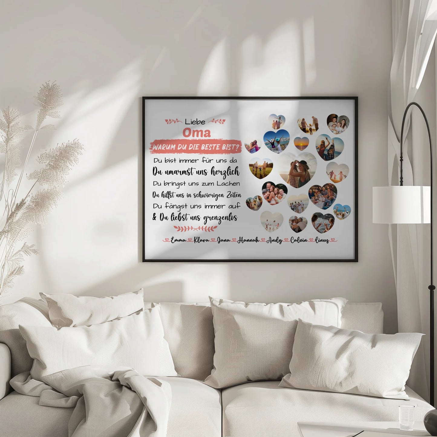 Poster Geschenk personalisiert Oma Geburtstag Warum du die beste bist