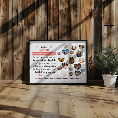 Eigenes Design Poster Tante Geburtstag Warum du die beste bist