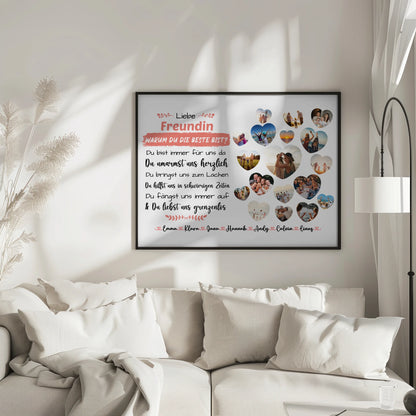 Geschenkposter individuell Freundin Geburtstag Warum du die beste bist