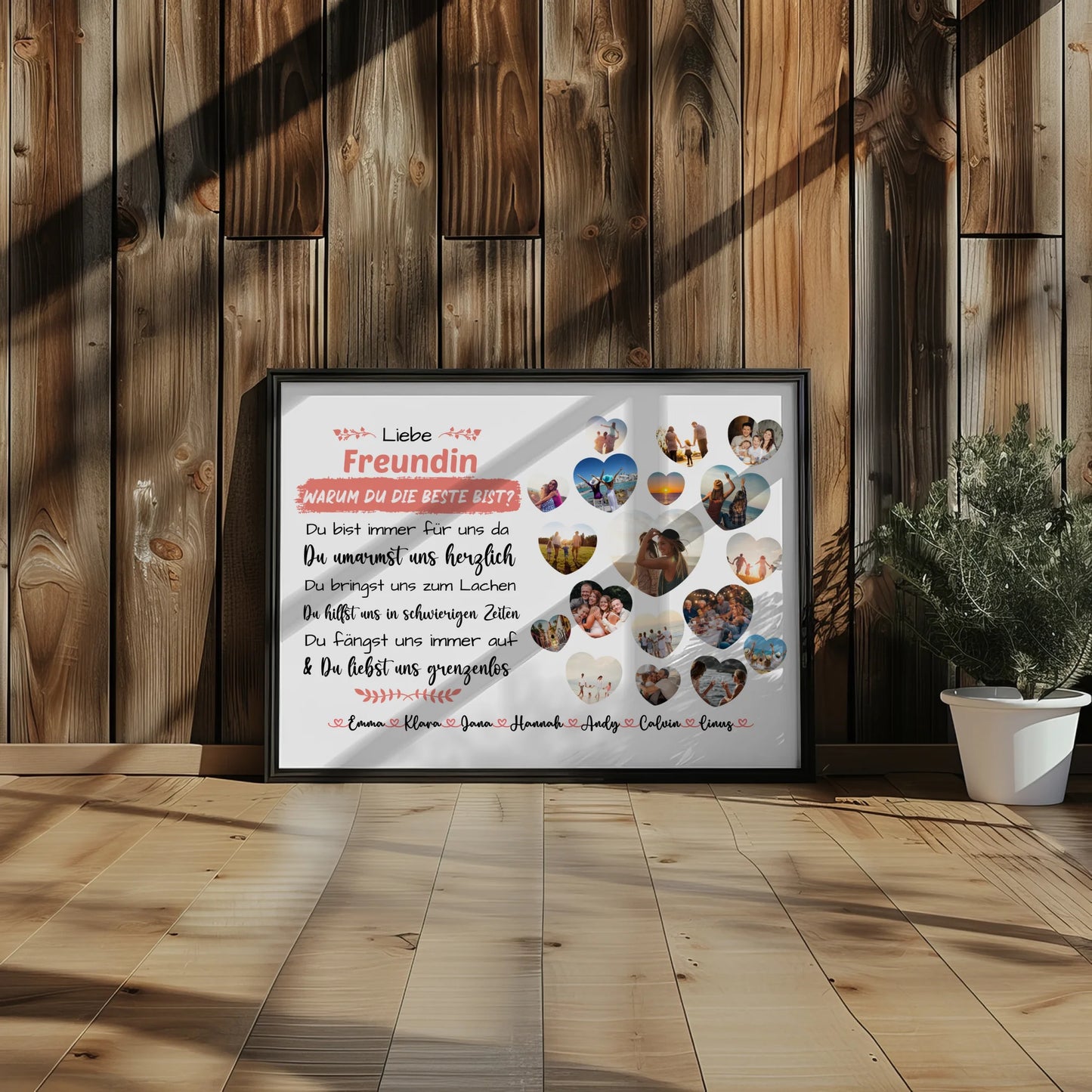 Geschenkposter individuell Freundin Geburtstag Warum du die beste bist