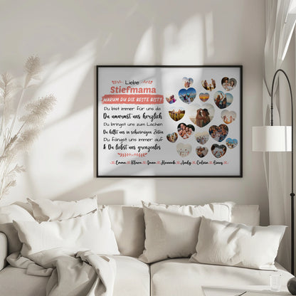 Poster Geschenk Stiefmama Geburtstag Warum du die beste bist