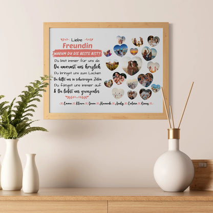 Geschenkposter individuell Freundin Geburtstag Warum du die beste bist