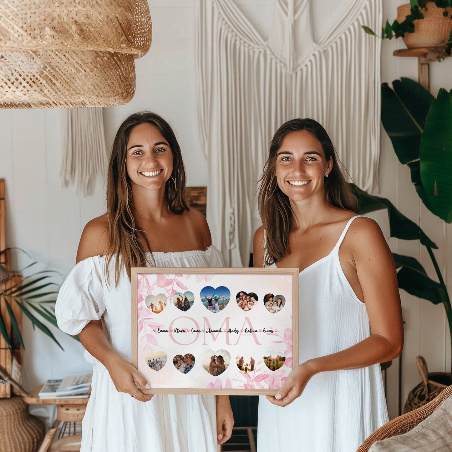 Eigenes Design Poster Oma Geschenk Liebe mit Namen und Fotos