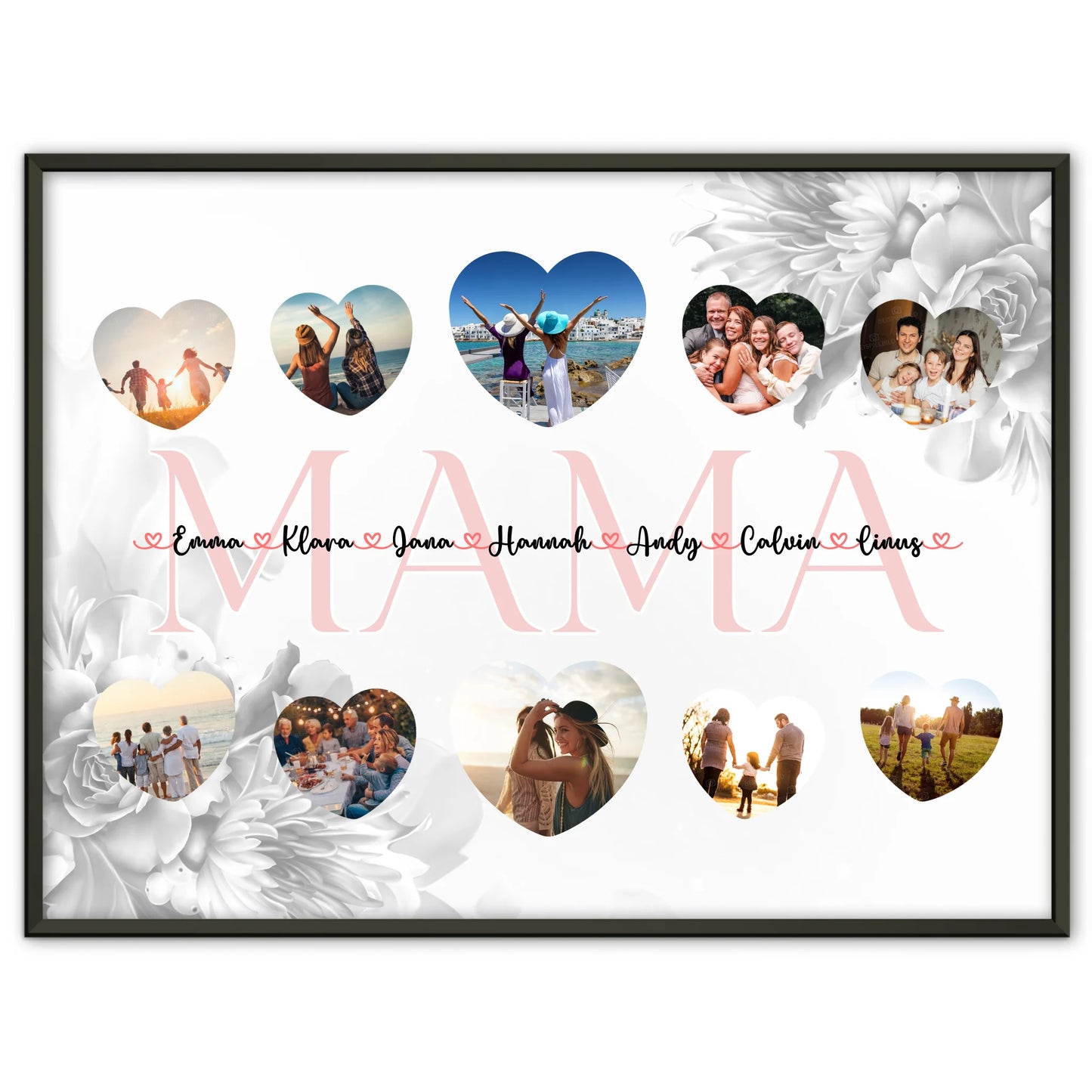 Geschenkposter individuell Mama Geschenk Liebe mit Namen und Fotos