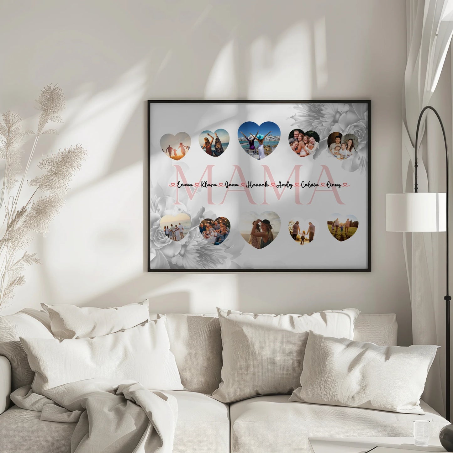 Geschenkposter individuell Mama Geschenk Liebe mit Namen und Fotos