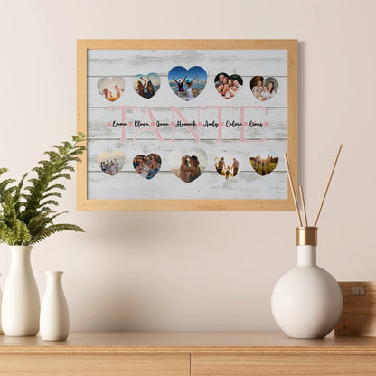 Poster als Geschenkidee Tante Geschenk Liebe mit Namen und Fotos