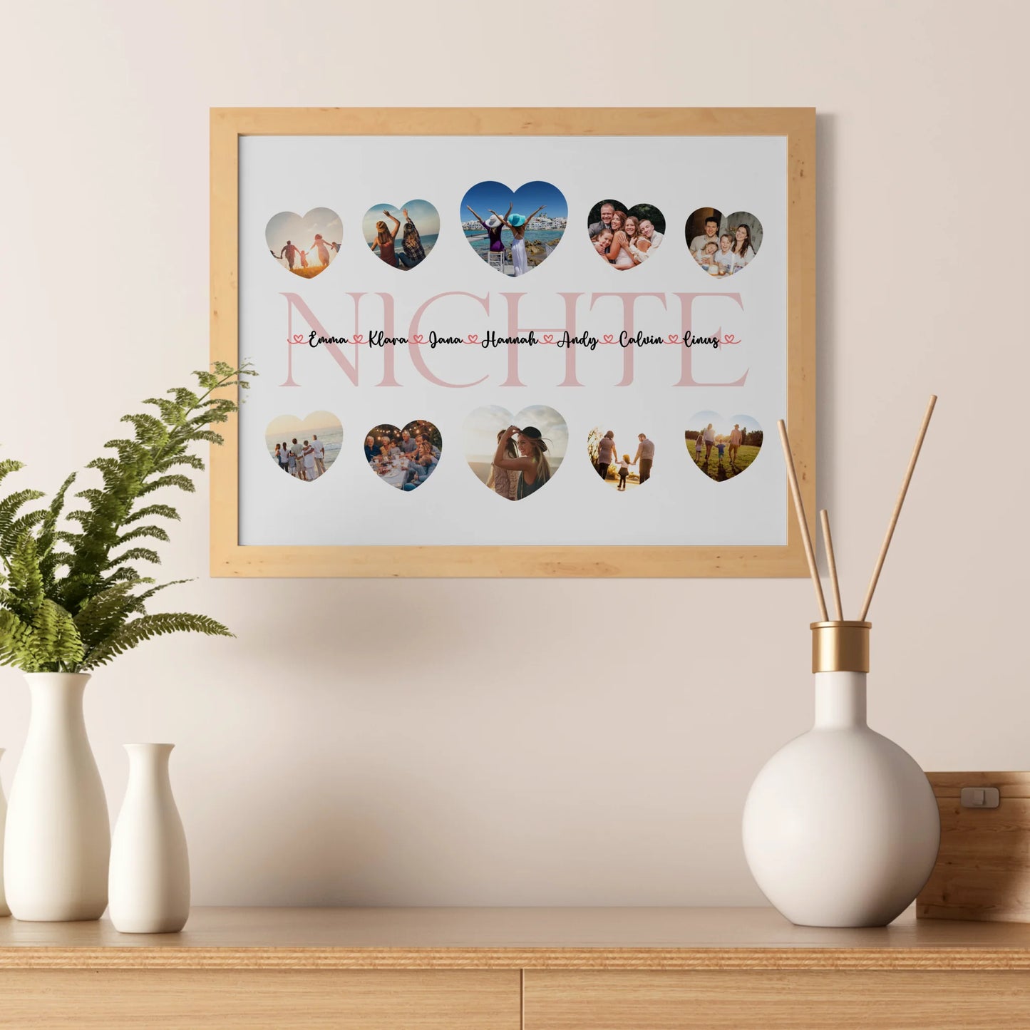 Poster Geschenk Nichte Geschenk Liebe mit Namen und Fotos