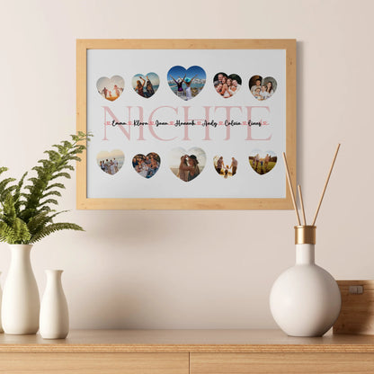 Poster Geschenk Nichte Geschenk Liebe mit Namen und Fotos