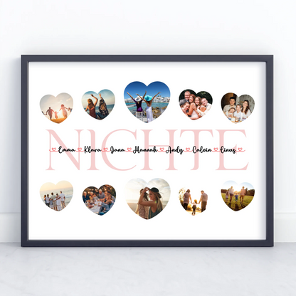 Poster Geschenk Nichte Geschenk Liebe mit Namen und Fotos