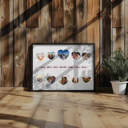Geburtstagsposter personalisiert Schwesterherz Geschenk Liebe mit Namen und Fotos