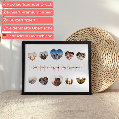 Geschenkposter personalisiert Patentante Geschenk Liebe mit Namen und Fotos