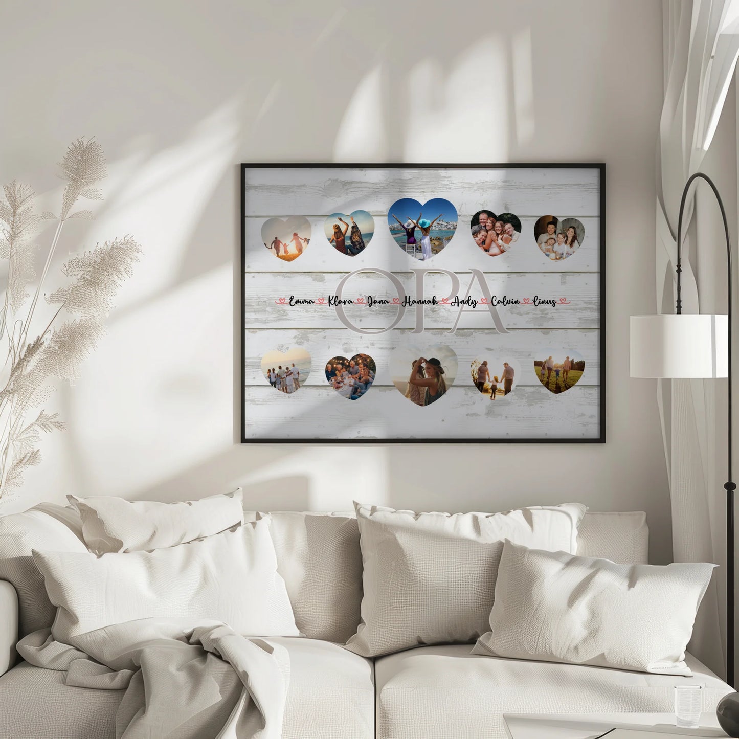 Eigenes Design Poster Opa Geschenk Liebe mit Namen und Fotos