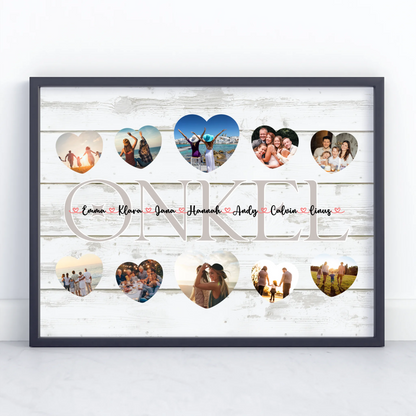 Poster als Geschenkidee Onkel Geschenk Liebe mit Namen und Fotos
