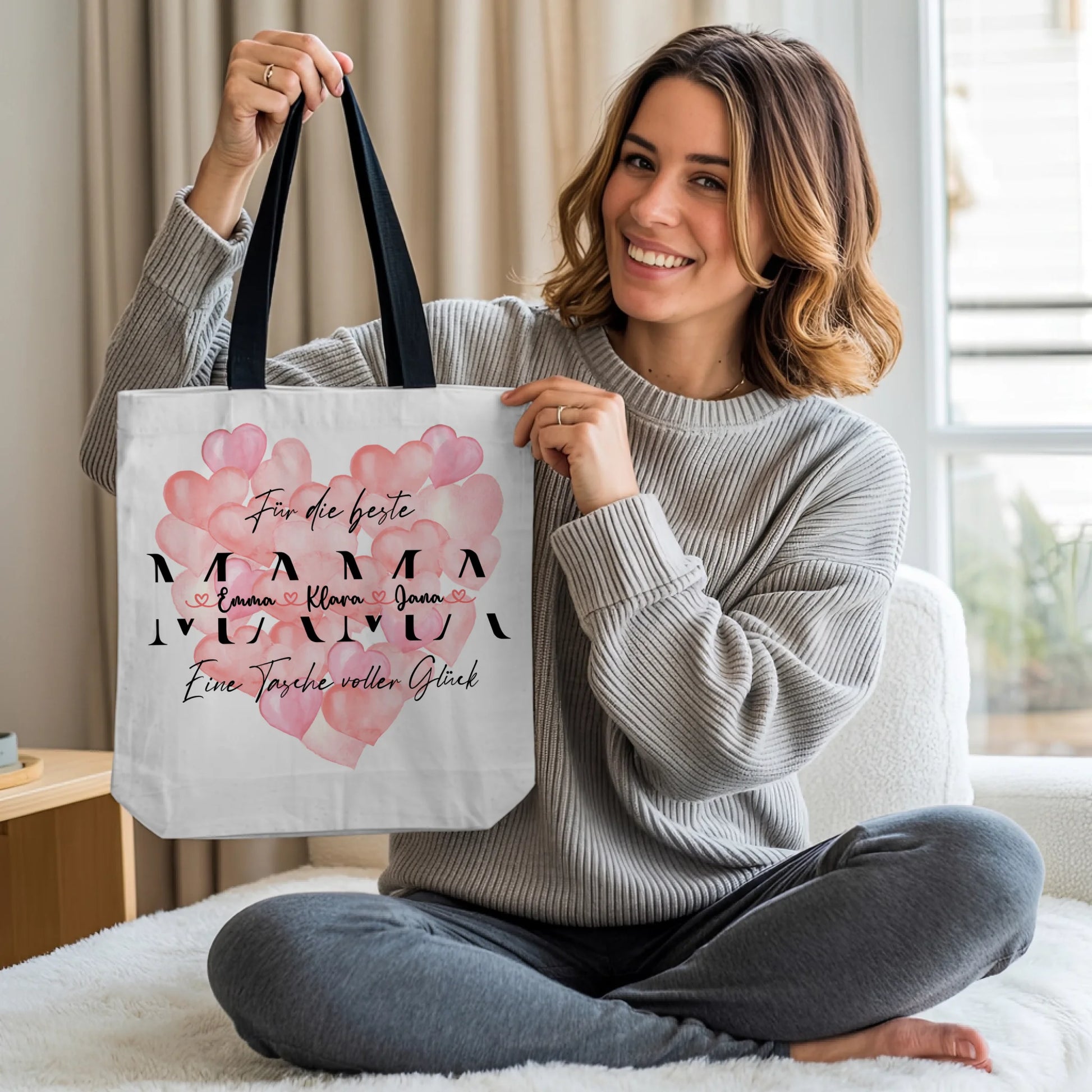 Mom Tasche Mit Namen personalisierte Mama Einkaufstasche mit Wunschtext 2