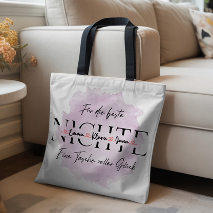 Tasche Mit Namen Personalisiert für Nichte Stofftasche mit Wunschtext 3