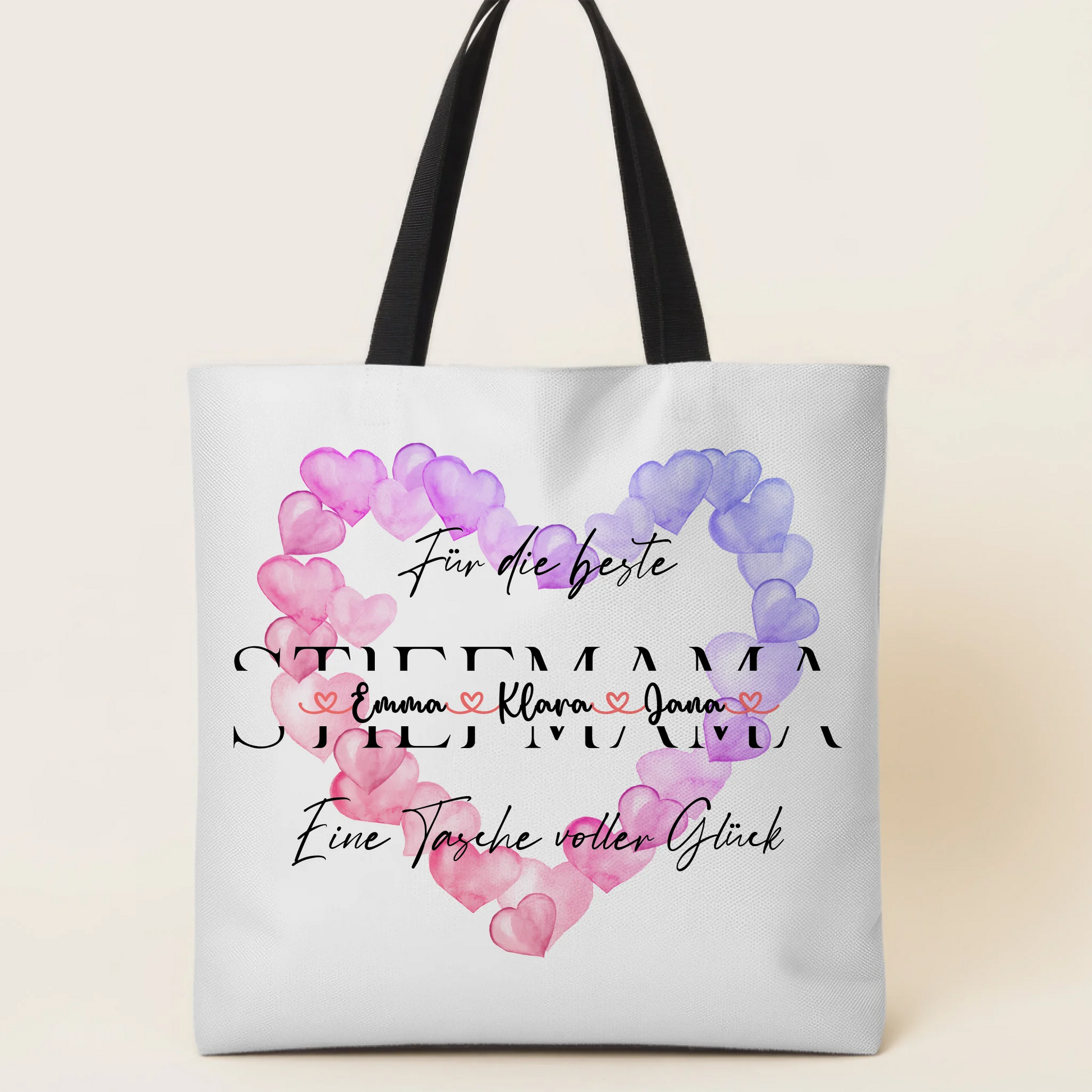 Tasche Mit Namen Personalisiert Stiefmama mit Wunschtext & Bild 1