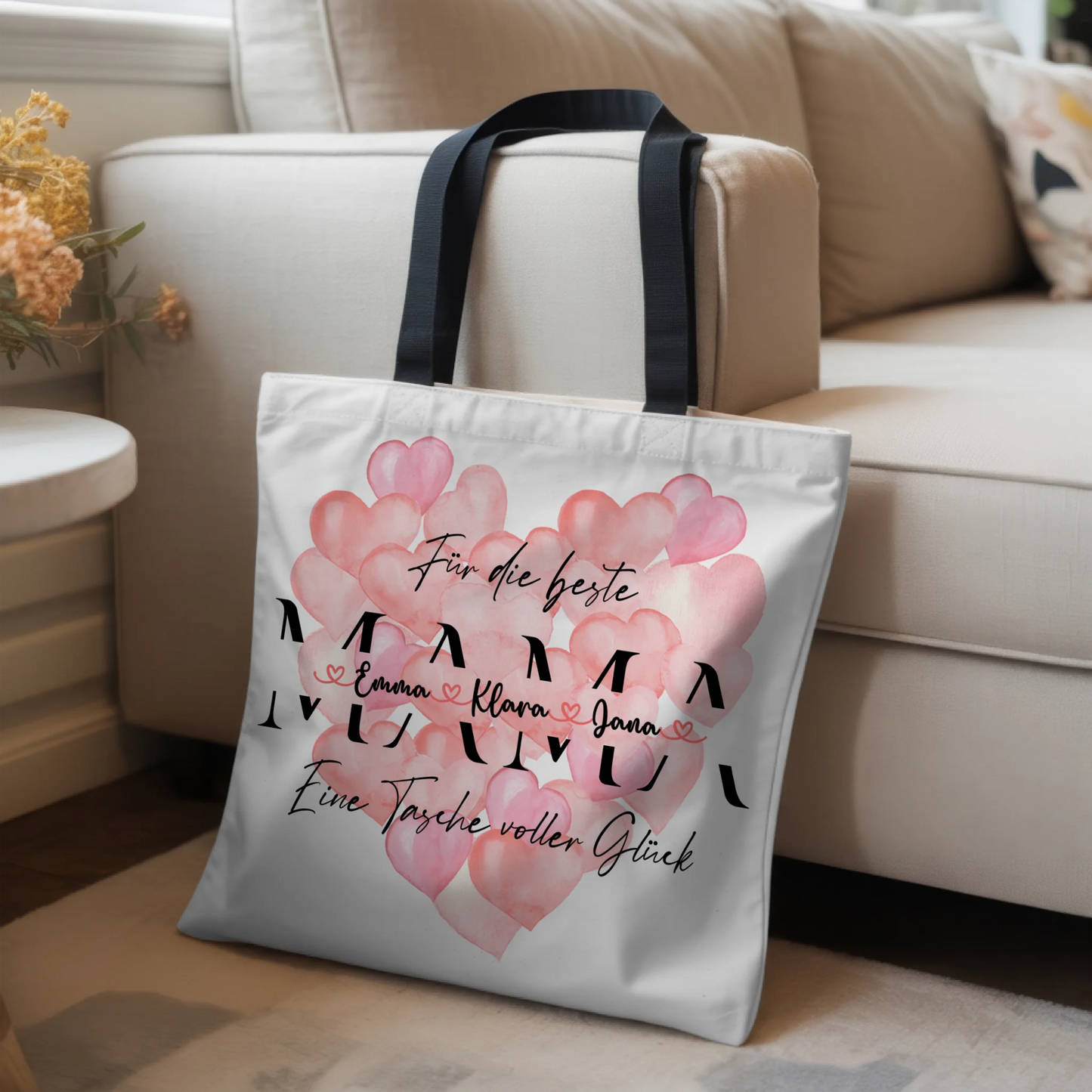 Mom Tasche Mit Namen personalisierte Mama Einkaufstasche mit Wunschtext 3