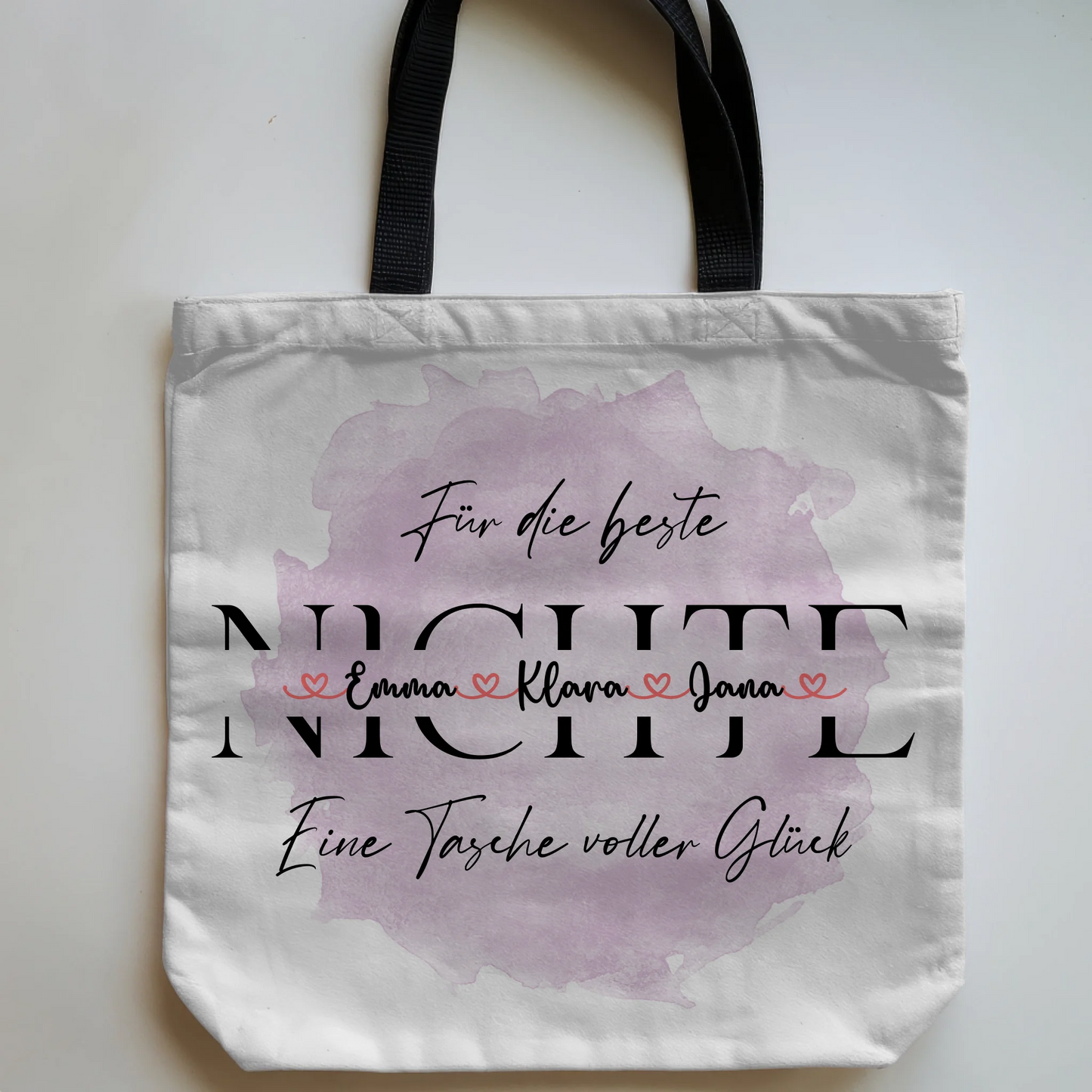 Tasche Mit Namen Personalisiert für Nichte Stofftasche mit Wunschtext 5