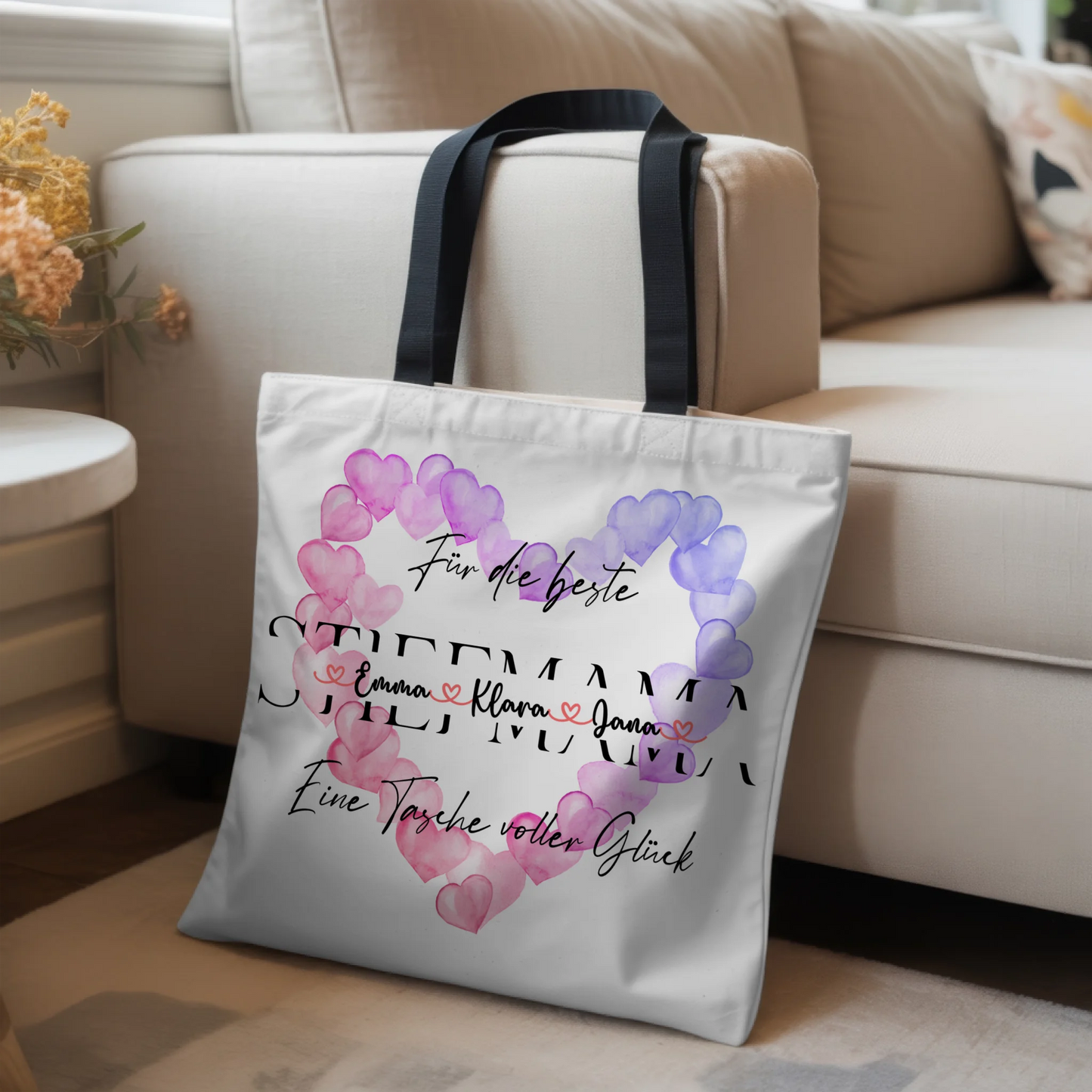 Tasche Mit Namen Personalisiert Stiefmama mit Wunschtext & Bild 3