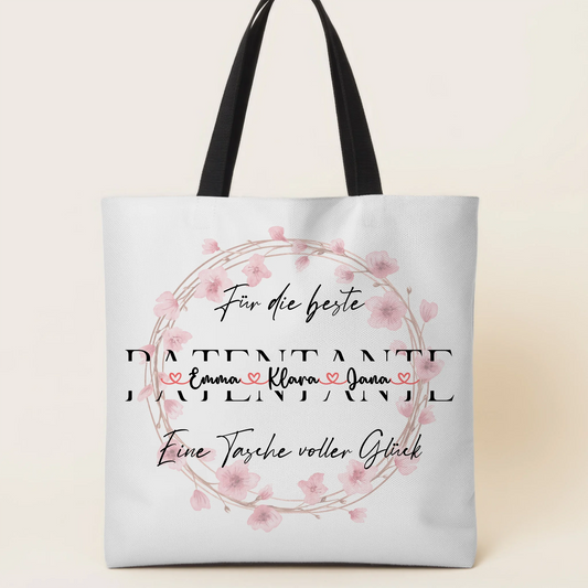 Tasche Mit Namen Personalisiert Patentante Stoffbeutel mit Wunschtext 1