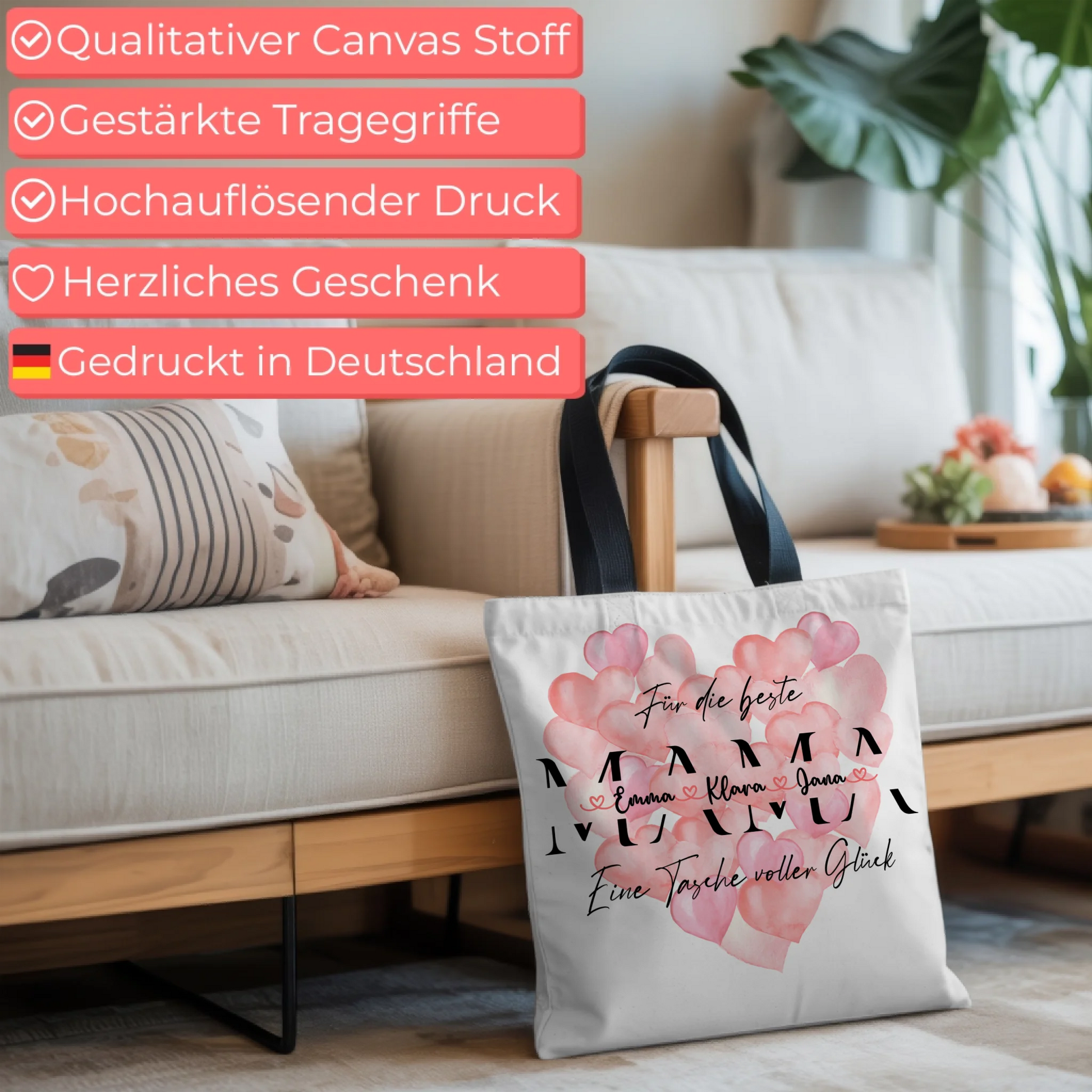 Mom Tasche Mit Namen personalisierte Mama Einkaufstasche mit Wunschtext 6