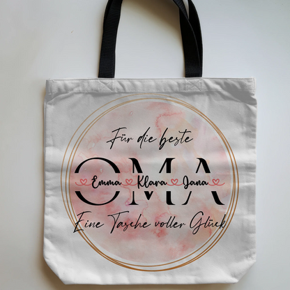 Oma Tasche Personalisiert mit Namen Wunschtext und Hintergrundbild Stoffbeutel 5