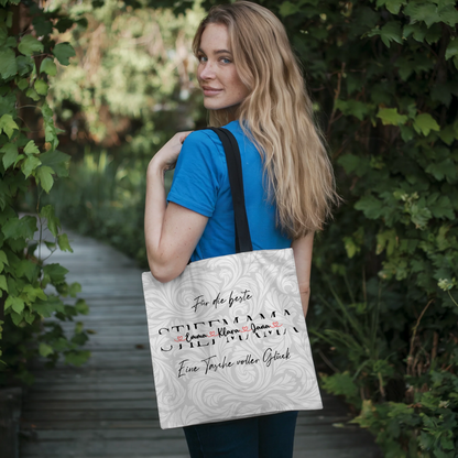 Tasche Mit Namen Personalisiert STIEFMAMA mit Hintergrundbild & Wunschtext 4