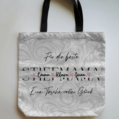 Tasche Mit Namen Personalisiert STIEFMAMA mit Hintergrundbild & Wunschtext 5