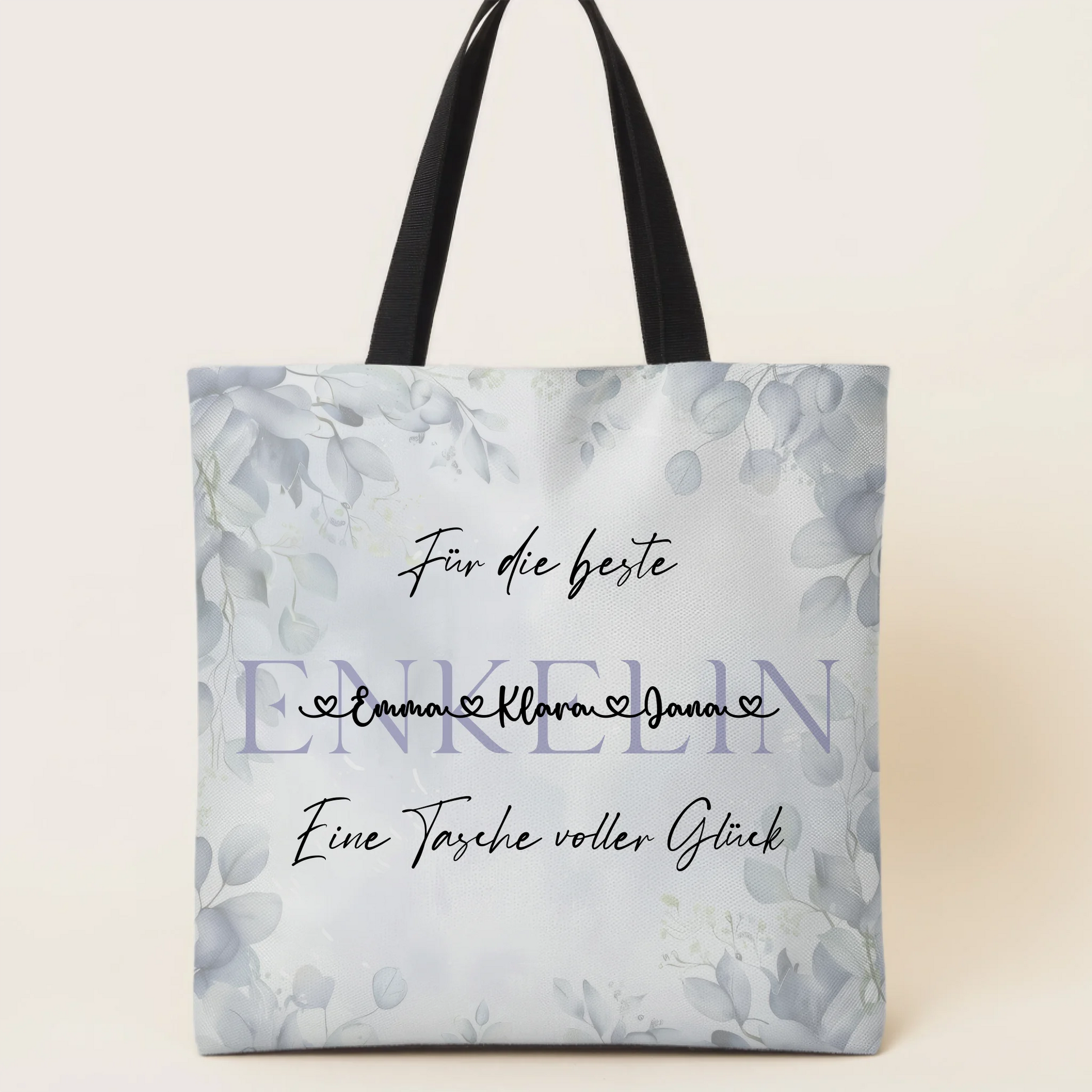 Tasche Mit Namen Personalisiert Eukalyptus Floral für ENKELIN mit Motiv & Wunschtext 1