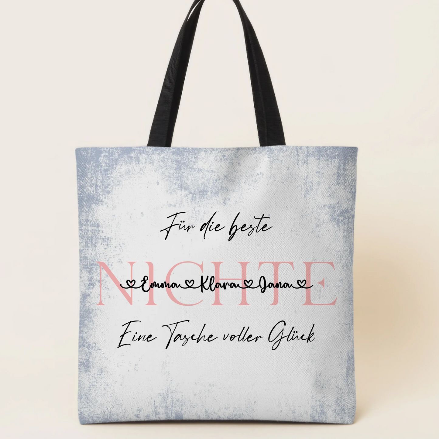 Tasche Mit Namen Personalisiert Nichte Capriblau Pastell 1