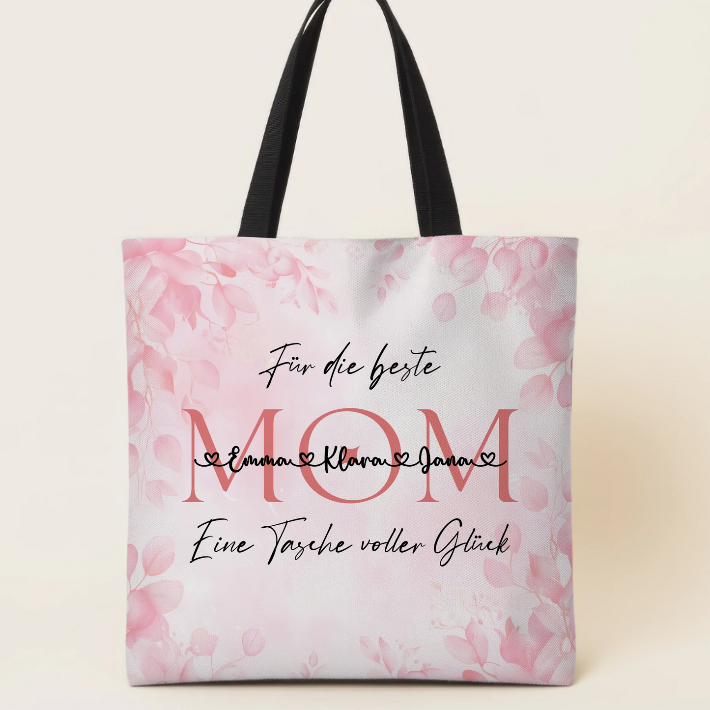 Mom Tasche Mit Namen Eukalyptus Floral Mama personalisierbar 1