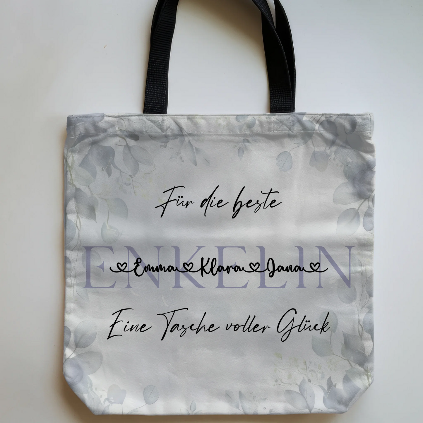 Tasche Mit Namen Personalisiert Eukalyptus Floral für ENKELIN mit Motiv & Wunschtext 5