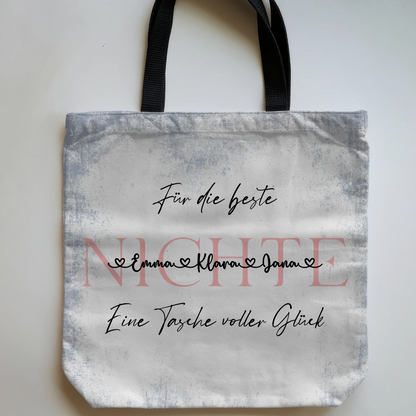 Tasche Mit Namen Personalisiert Nichte Capriblau Pastell 5