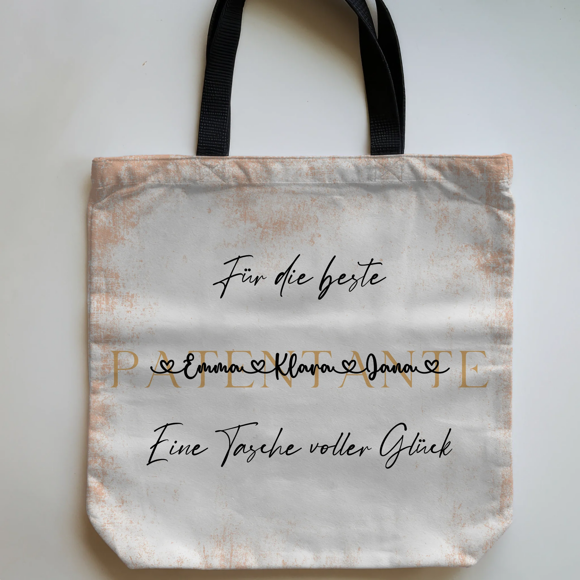 Tasche Mit Namen Personalisiert Patentante Pastel Coral Hintergrund & Wunschtext 5